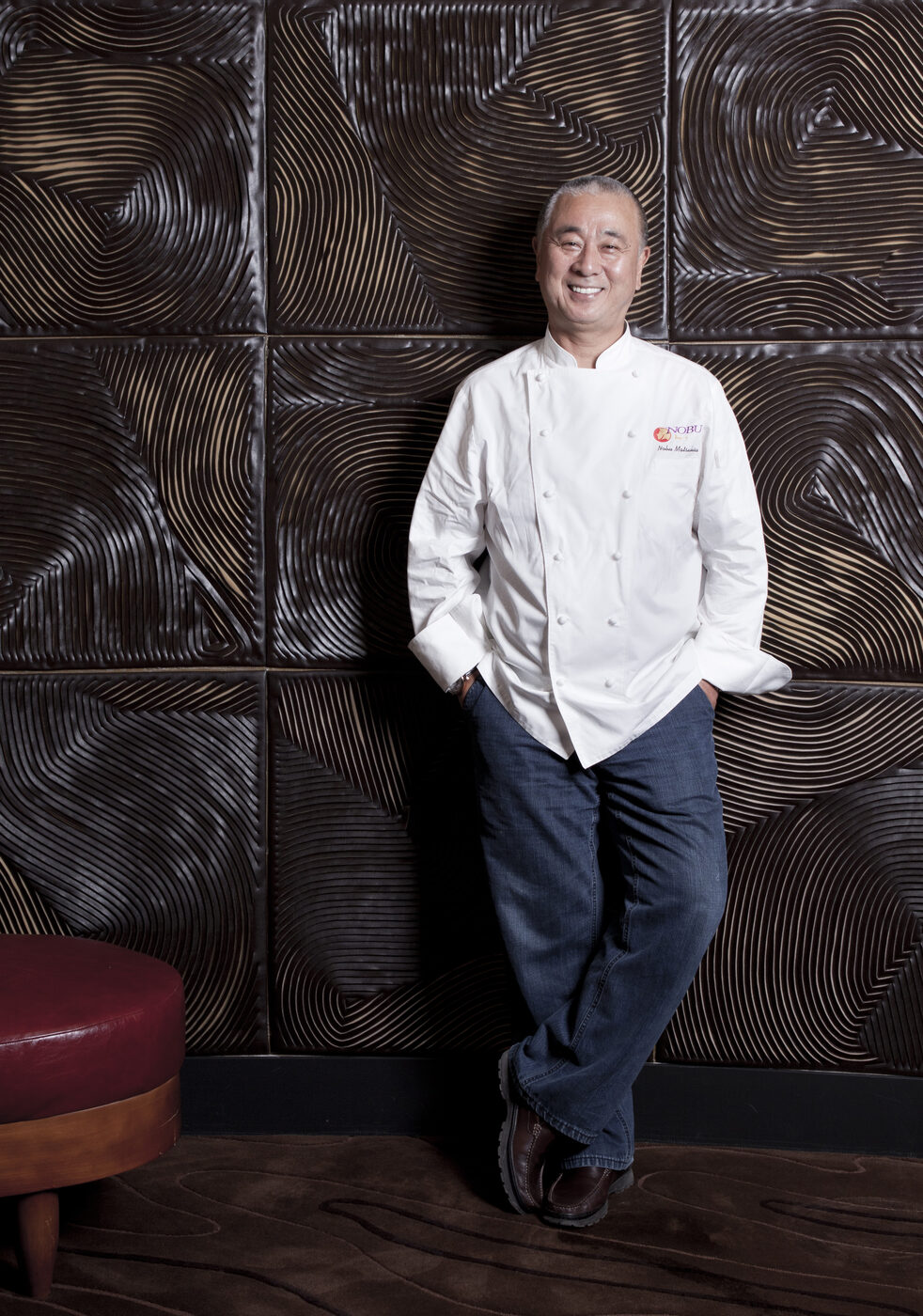 Chef Nobu Matsuhisa in his white chef