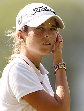 Noemí Jiménez Martín wearing a Titleist cap on the golf course