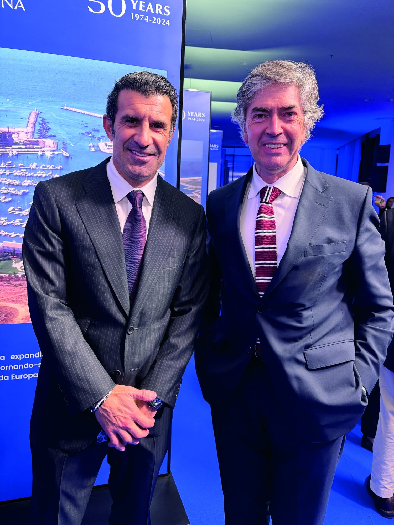 Luis Figo and Pedro Machado